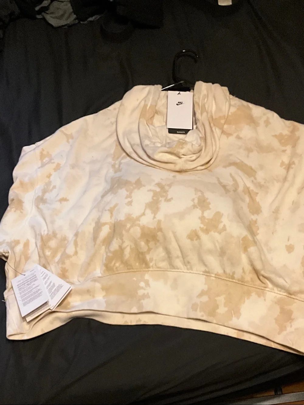 Nike Cream Beige Tie-Dye Hoodie